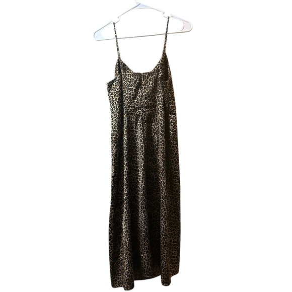 J. Crew Leopard V-neck Slip Dress Women’s Size 0 - Picture 5 of 6